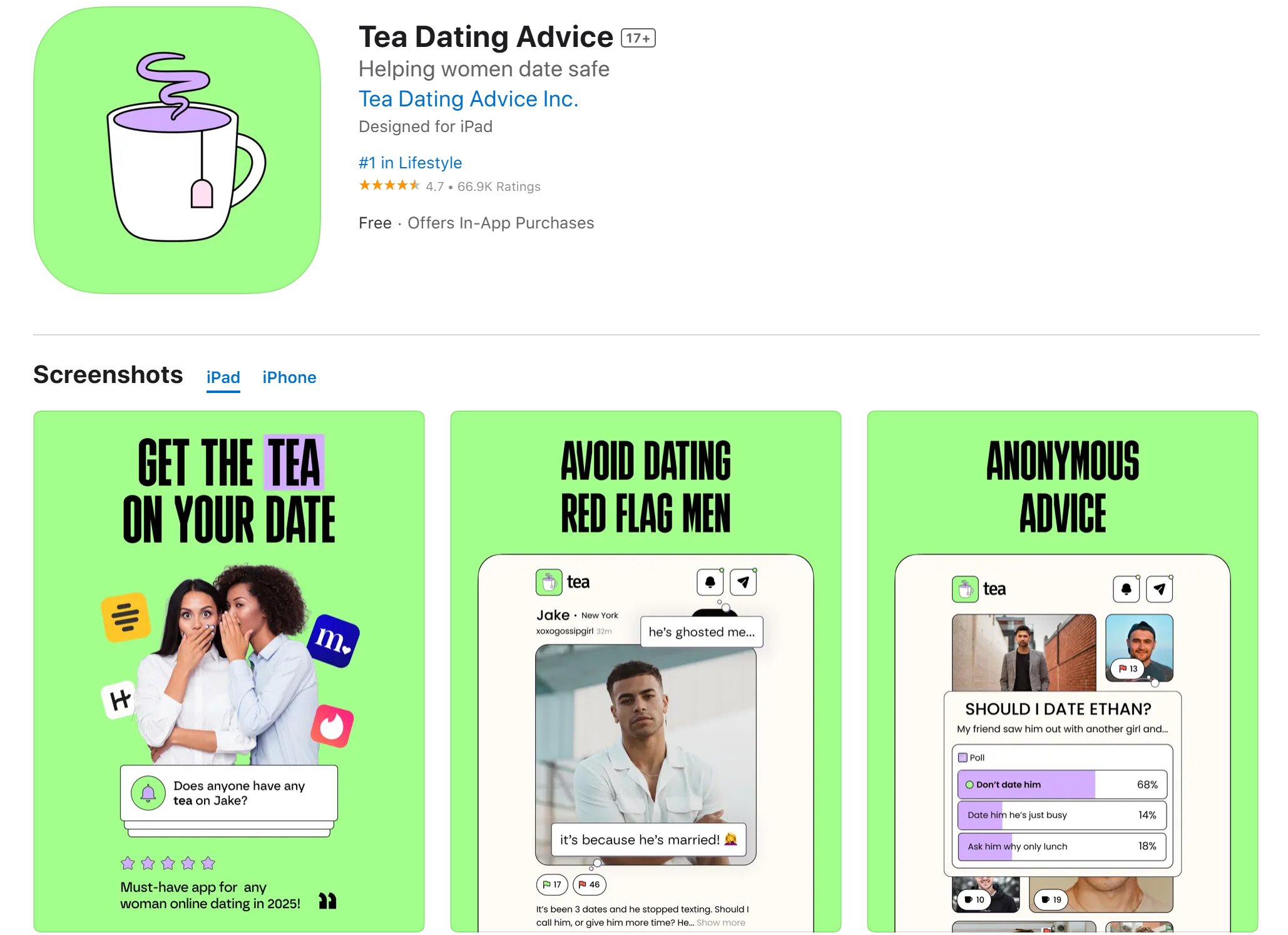 Забравете ChatGPT. Tea е най-изтегляното приложение в App Store на Apple